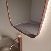 Spiegel Ovaal Epos Verticaal Koper Rosé 60x100cm met sensor en Spiegelverwarming Spiegel Ovaal Epos Verticaal Koper Rosé 60x100cm met sensor en Spiegelverwarming