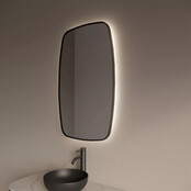 Spiegel Ovaal Epos Verticaal Mat Zwart 60x100cm met sensor en Spiegelverwarming Spiegel Ovaal Epos Verticaal Mat Zwart 60x100cm met sensor en Spiegelverwarming