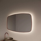 Spiegel Ovaal Epos Horizontaal Koper Rosé 120x65cm met Sensor en Spiegelverwarming