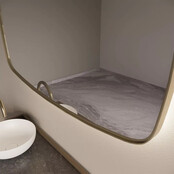 Spiegel Ovaal Epos Horizontaal Mat Goud 160x70 cm met Sensor en Spiegelverwarming