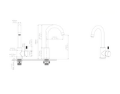 Wastafelkraan Stria Cold-start Mat Bruin Brons PVD-Gecoat Gebogen met draaibaar uitloop