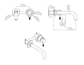 Aloni Wastafelkraan Afbouwdeel Stria Mat Bruin Brons PVD-gecoat met Cold-start