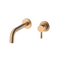 Aloni Wastafelkraan Afbouwdeel Stria Mat Bruin Brons PVD-gecoat met Cold-start