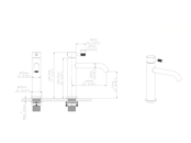 Wastafelkraan Stria Laag Mat Bruin Brons PVD-gecoat Cold-start