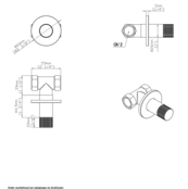 Bidetkraan Stria Mat Bruin Brons - PVD-Gecoat - Inbouw stopkraan voor toilet met bidet