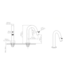 Fonteinkraan set Stria Lux Mat Bruin Brons (PVD) Toiletkraan + Sifon + Clickwaste