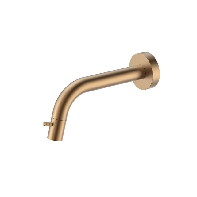 Fonteinkraan set Inbouw Stria Mat Bruin Brons inkortbaar Toiletkraan + Sifon + Clickwaste