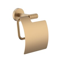 Toiletrolhouder Stria Mat Bruin Brons (PVD-gecoat) met klep