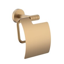 Toiletrolhouder Stria Mat Bruin Brons (PVD-gecoat) met klep
