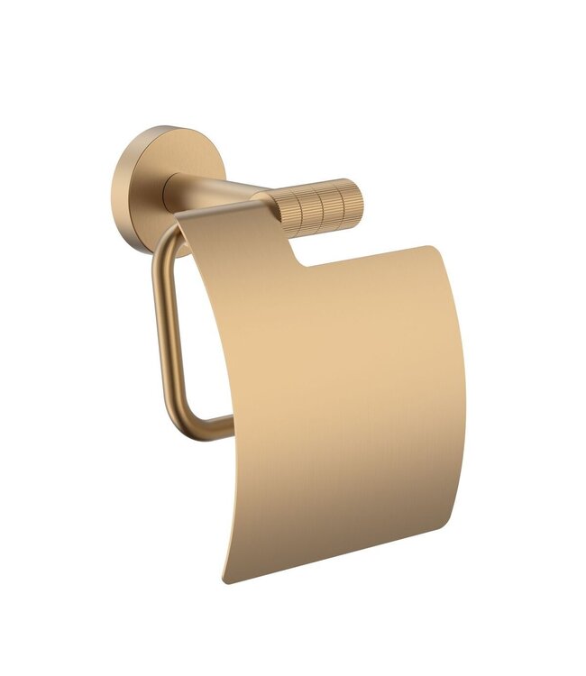 Toilet Accessoires Set Stria Mat Bruin Brons PVD-Gecoat  - Toiletborstelhouder + Toiletrolhouder + Handdoekhaak