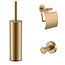 ALONI Toilet Accessoires Set Stria Mat Bruin Brons PVD-Gecoat  - Toiletborstelhouder + Toiletrolhouder + Handdoekhaak