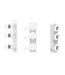 Afbouwdeel Aloni STRIA Mat Bruin Brons (PVD-Gecoat) 2-weg inbouw douche thermostaat