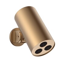 Hoofddouche Uniforma Cilinder Mat Bruin Brons PVD-gecoat 15x8cm - Wandmontage Kantelbaar