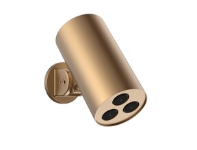 Hoofddouche Uniforma Cilinder Mat Bruin Brons PVD-gecoat 15x8cm - Wandmontage Kantelbaar