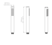 Handdouche Staafmodel Aloni Uniforma Mat Bruin Brons ( PVD-gecoat)