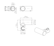 Handdouchehouder Uniforma Mat Bruin Brons PVD-gecoat – Kantelbaar