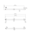 Douchestang Uniforma met wateraansluting Mat Bruin Brons (PVD-gecoat) 69cm