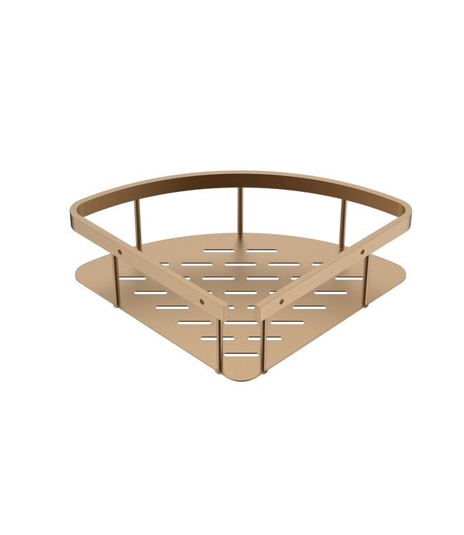Doucherekje Uniforma Mat Bruin Brons - PVD-gecoat Hoekmodel 22x7x22 cm