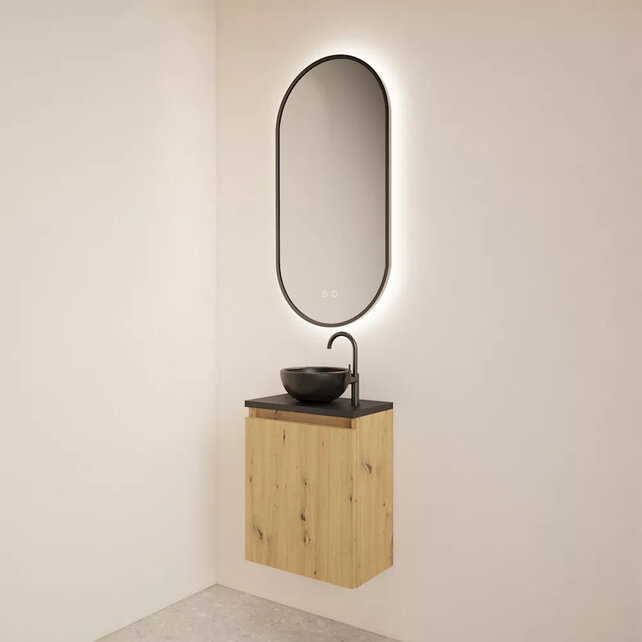 Toiletmeubel Gliss Echo Artisan Eiken 40x50cm met toppaneel