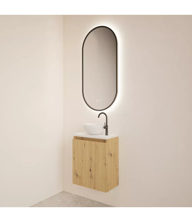 Toiletmeubel Gliss Echo Artisan Eiken 40x50cm met toppaneel