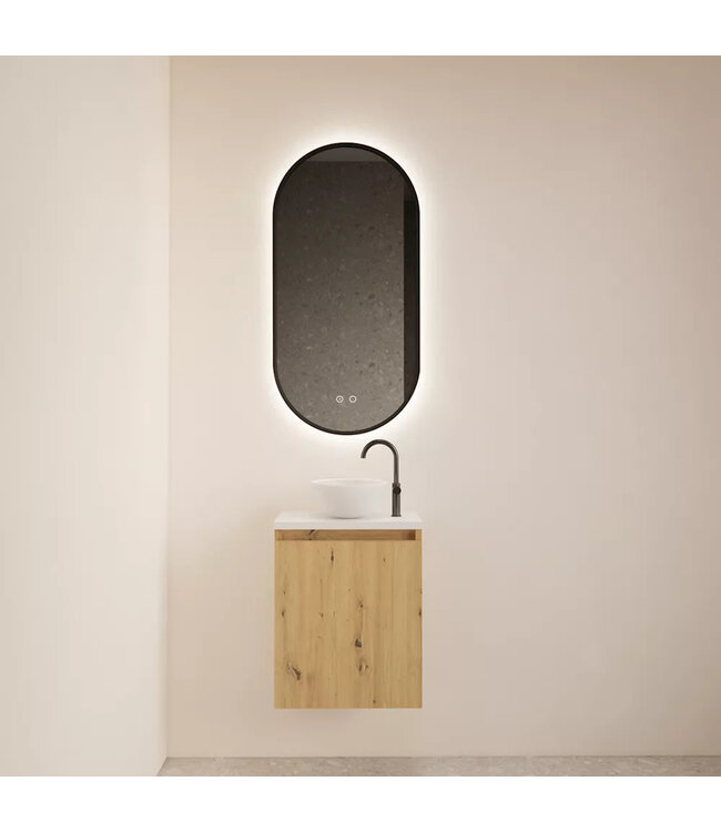 Toiletmeubel Gliss Echo Artisan Eiken 40x50cm met toppaneel