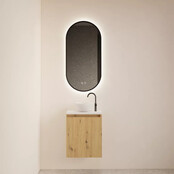 Toiletmeubel Gliss Echo Artisan Eiken 40x50cm met toppaneel Wit