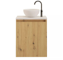 Toiletmeubel Gliss Echo Artisan Eiken 40x50cm met toppaneel Wit