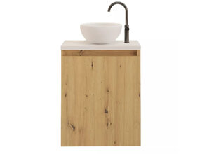 Toiletmeubel Gliss Echo Artisan Eiken 40x50cm met toppaneel Wit