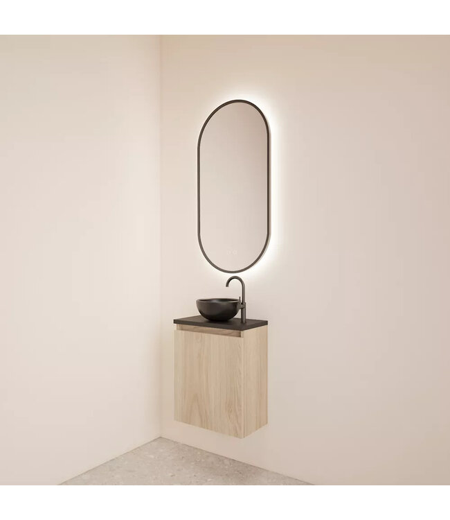 Toiletmeubel Gliss Echo Kastanje 40x50cm met toppaneel