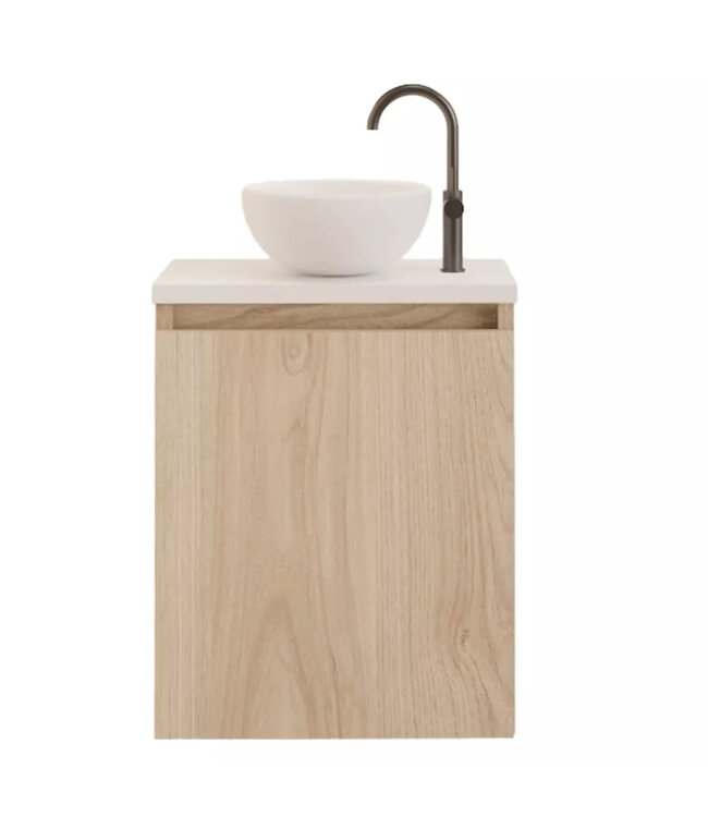 Toiletmeubel Gliss Echo Kastanje 40x50cm met toppaneel