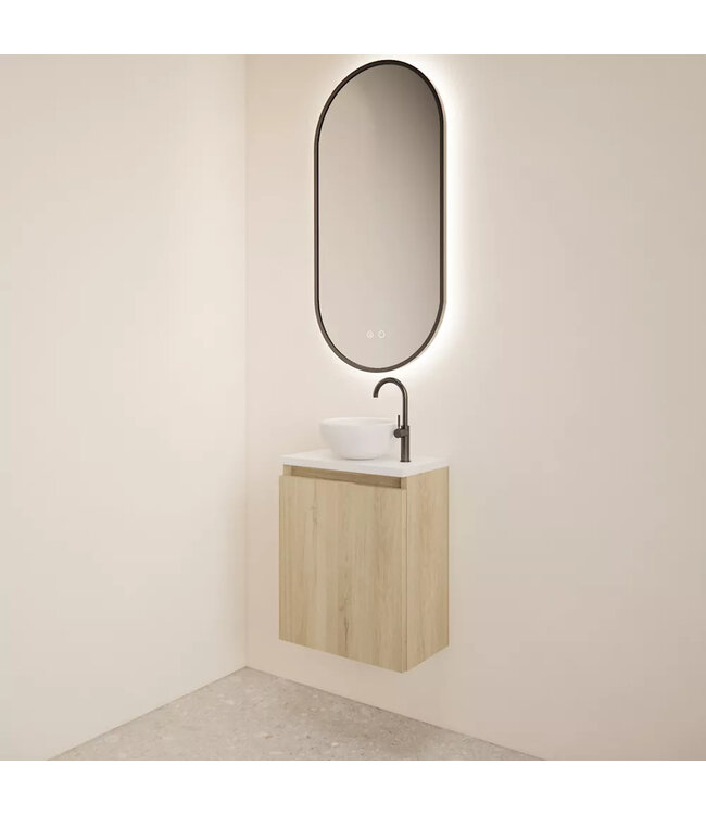 Toiletmeubel Gliss Echo Evoke 40x50cm met toppaneel Wit
