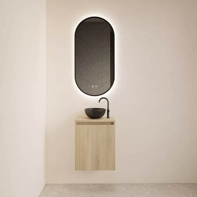 Toiletmeubel Gliss Echo Evoke 40x50cm met toppaneel Wit