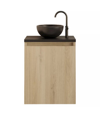 GLISS DESIGN Toiletmeubel Gliss Echo Evoke 40x50cm met toppaneel Zwart