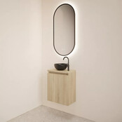 Toiletmeubel Gliss Echo Evoke 40x50cm met toppaneel Zwart