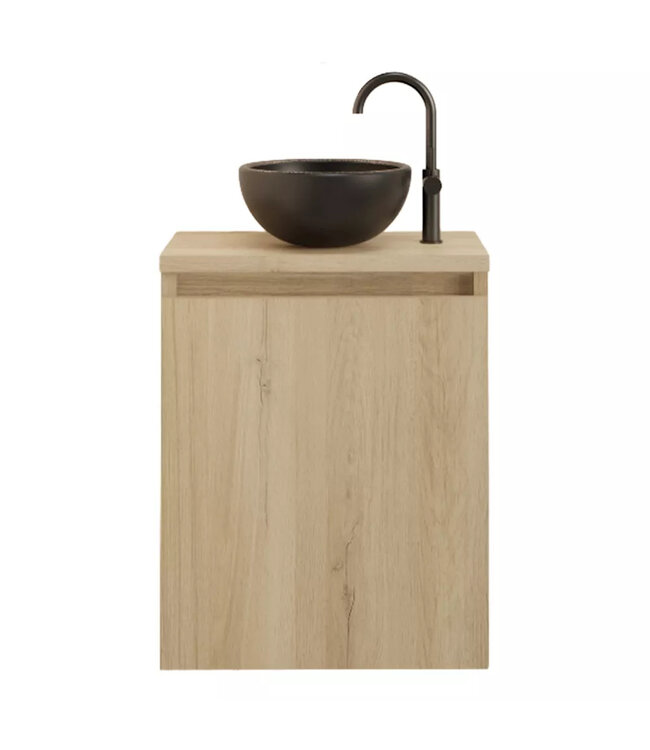 Toiletmeubel Gliss Echo Evoke 40x50cm met toppaneel Zwart
