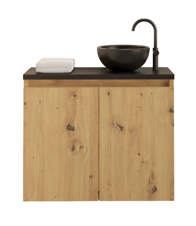 Toiletmeubel Gliss Echo Artisan Eiken 60x50cm met toppaneel