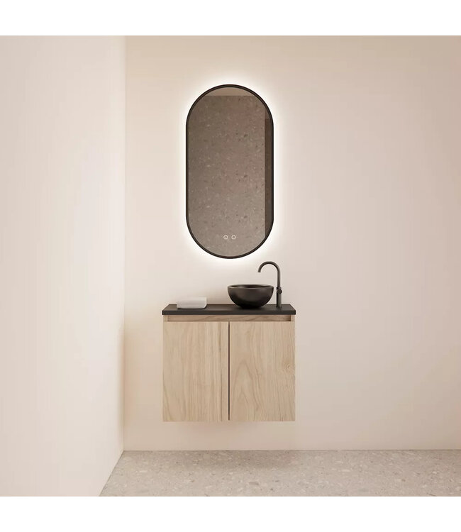 Toiletmeubel Gliss Echo Kastanje 60x50cm met toppaneel