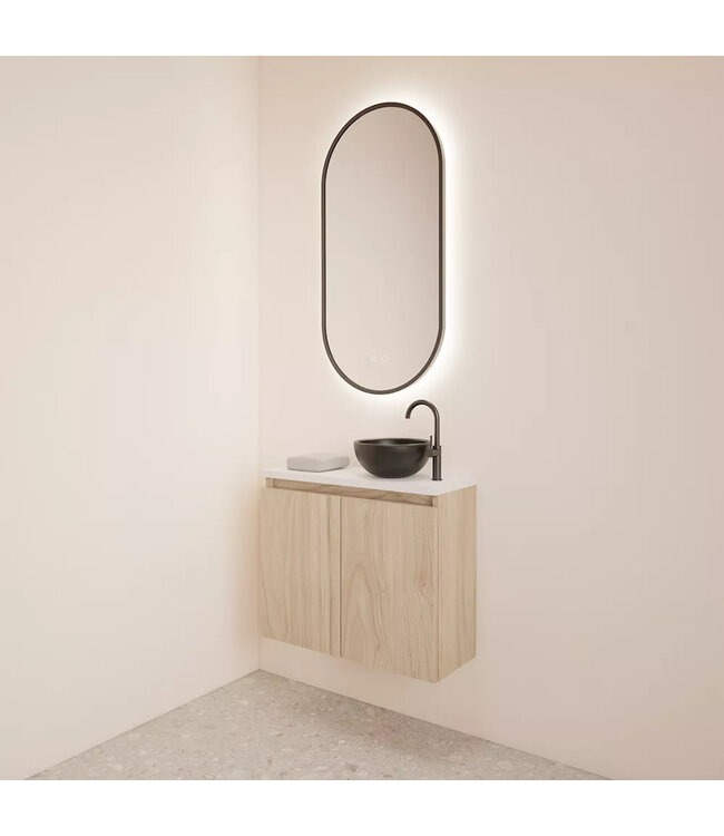 Toiletmeubel Gliss Echo Kastanje 60x50cm met toppaneel