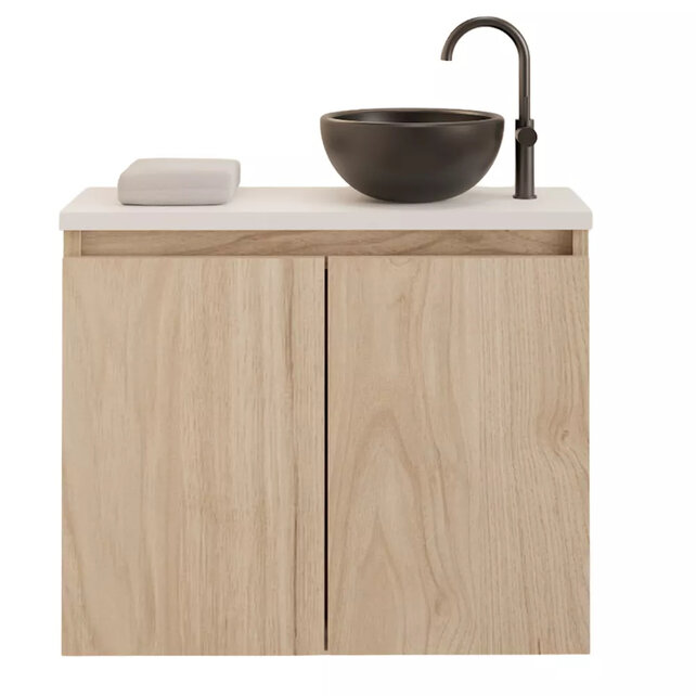 Toiletmeubel Gliss Echo Kastanje 60x50cm met toppaneel