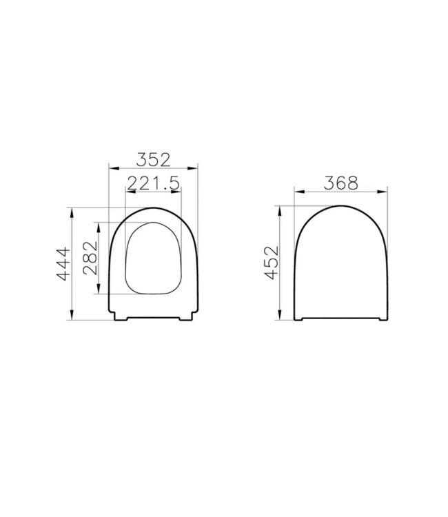 Wc bril VitrA Sento Mat Taupe - Softclose Slim toiletzitting