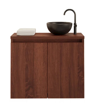 GLISS DESIGN Toiletmeubel Gliss Echo Choco Eiken 60x50cm met toppaneel