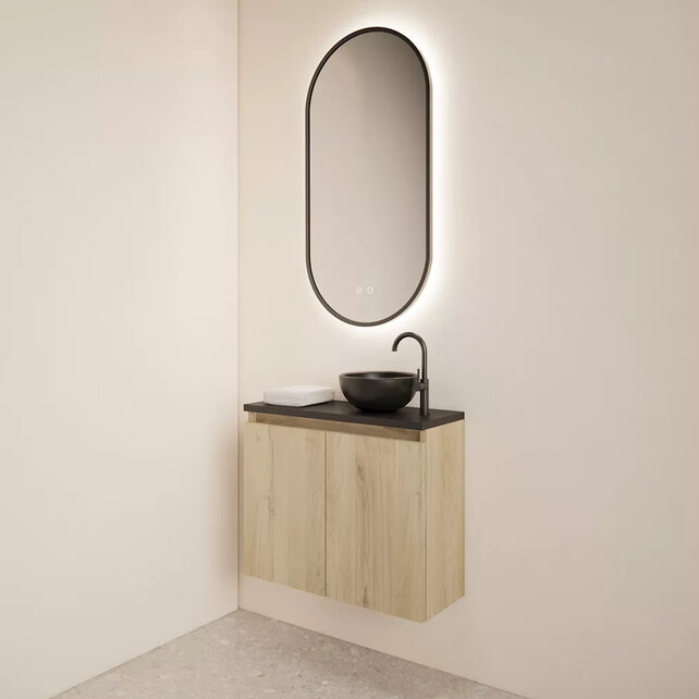 Toiletmeubel Gliss Echo Evoke 60x50cm met toppaneel Wit