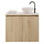 GLISS DESIGN Toiletmeubel Gliss Echo Evoke 60x50cm met toppaneel Wit