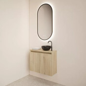 Toiletmeubel Gliss Echo Evoke 60x50cm met toppaneel Wit