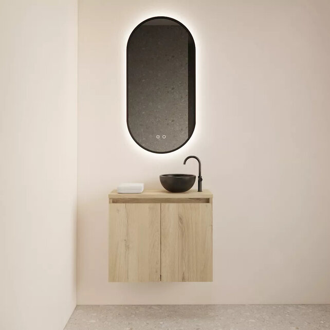 Toiletmeubel Gliss Echo Evoke 60x50cm met toppaneel Wit