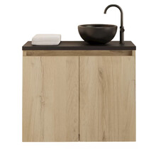 Toiletmeubel Gliss Echo Evoke 60x50cm met toppaneel Zwart
