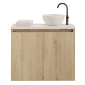 Toiletmeubel Gliss Echo Evoke 60x50cm met toppaneel Zwart