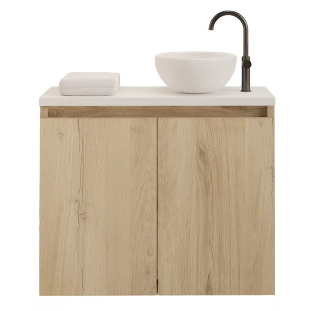 Toiletmeubel Gliss Echo Evoke 60x50cm met toppaneel Zwart