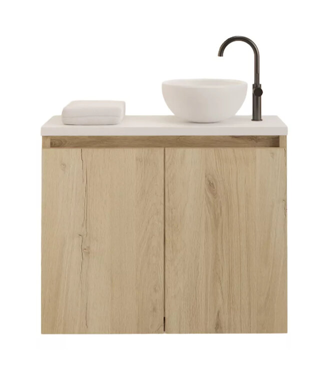 Toiletmeubel Gliss Echo Evoke 60x50cm met toppaneel Zwart