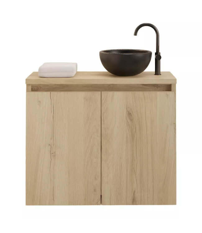 Toiletmeubel Gliss Echo Evoke 60x50cm met toppaneel Zwart
